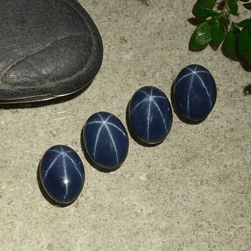 4.54ctw Natural Azul marinho profundo Safira estrela, oval, Opaco
