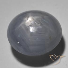 Safira estrela Cinza escuro Natural 5.41ct, oval, Translúcido