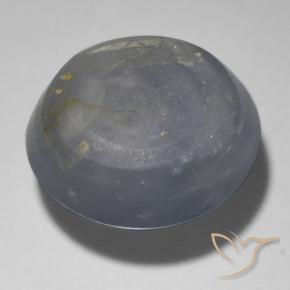 Safira estrela Cinza escuro Natural 5.41ct, oval, Translúcido