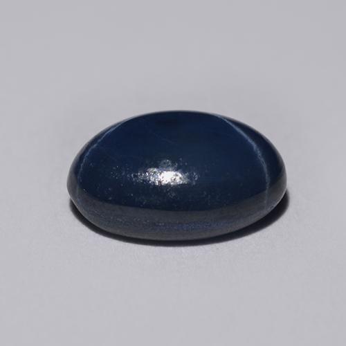 Safira estrela azul natural 1,30ct, corte oval, translúcido