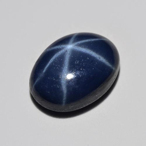 Safira Estrela Azul escuro Natural 1.40ct, Corte Oval, Translúcido
