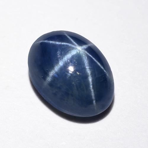 Safira Estrela Azul da meia noite Natural 1.59ct, Corte Oval, Translúcido