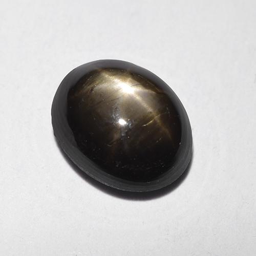 Safira Estrela Preto Natural 1.84ct, Corte Oval, Opaco