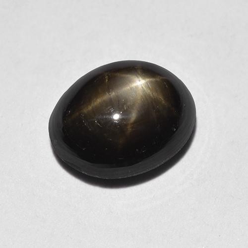 Safira Estrela Preto Natural 1.84ct, Corte Oval, Opaco