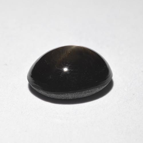 Safira Estrela Preto Natural 1.84ct, Corte Oval, Opaco