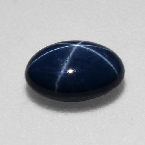 Safira estrela azul natural 1,07ct, corte oval, translúcido