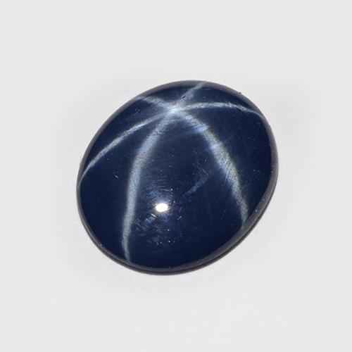 Safira estrela azul natural 2,25ct, corte oval, translúcido