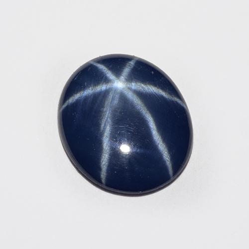 Safira estrela azul natural 2,25ct, corte oval, translúcido