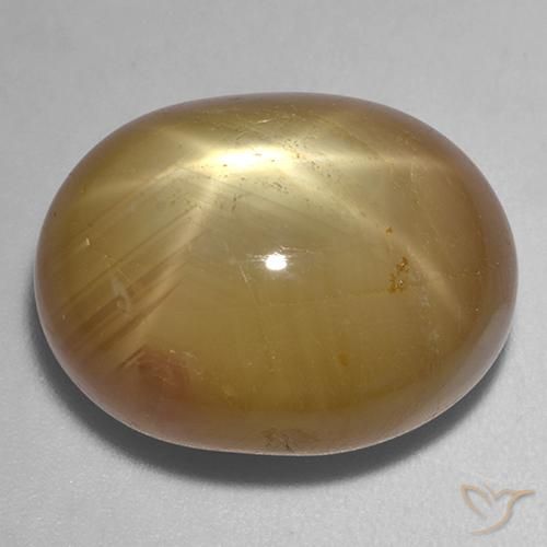 36.42ct Natural Ouro Alaranjado Safira estrela, oval, Opaco