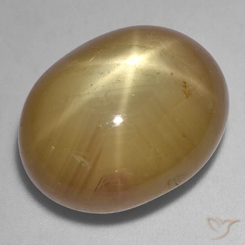 Safira estrela Ouro Alaranjado Natural 36.42ct, oval, Opaco
