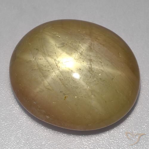 32.87ct Natural Ouro Alaranjado Safira estrela, oval, Opaco