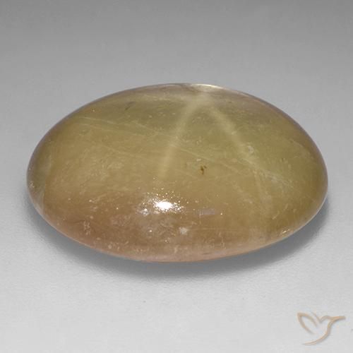 Safira estrela Ouro Alaranjado Natural 32.87ct, oval, Opaco