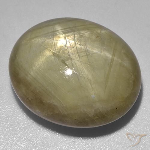 Safira estrela Amarelo Terroso Natural 44.94ct, oval, Opaco