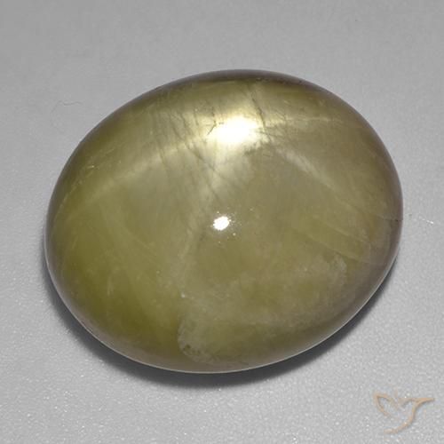 Safira estrela Amarelo Terroso Natural 48.29ct, oval, Opaco