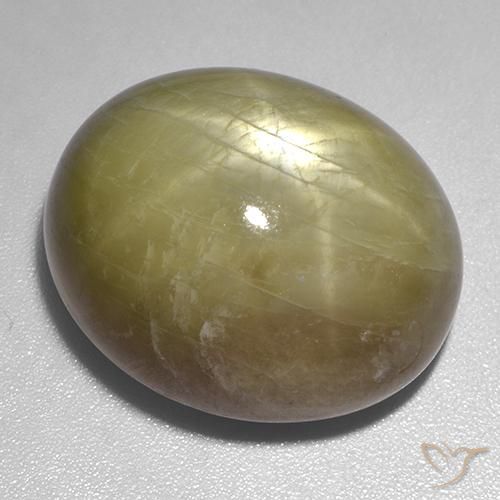 Safira estrela Amarelo dourado Natural 54.80ct, oval, Opaco
