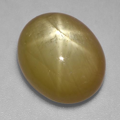 Safira estrela dourado natural 16,50ct, corte oval, opaco
