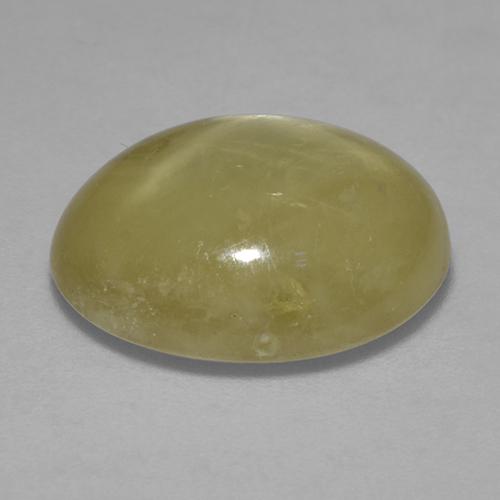 Safira estrela dourado natural 12,41ct, corte oval, opaco