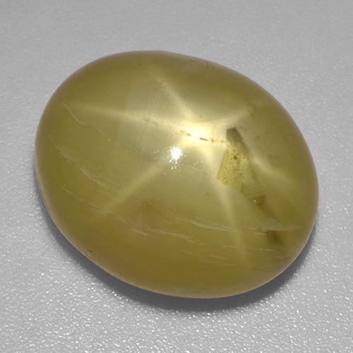 Safira estrela dourado natural 18,61ct, corte oval, opaco