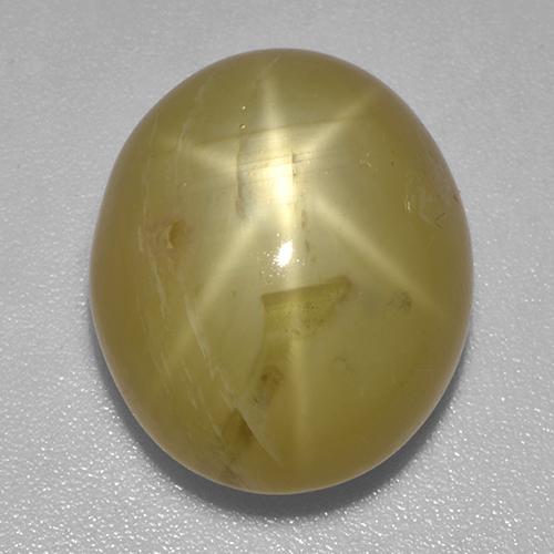 Safira estrela dourado natural 18,61ct, corte oval, opaco