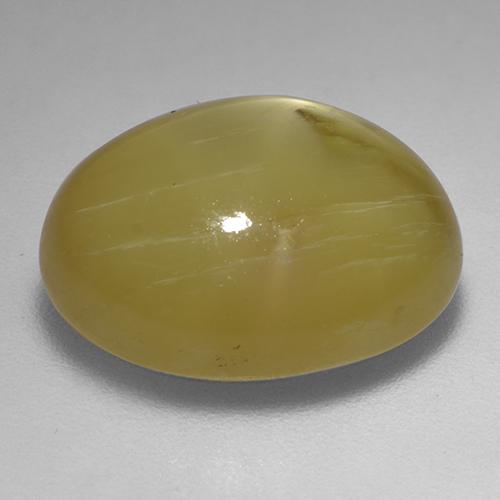 Safira estrela dourado natural 18,61ct, corte oval, opaco