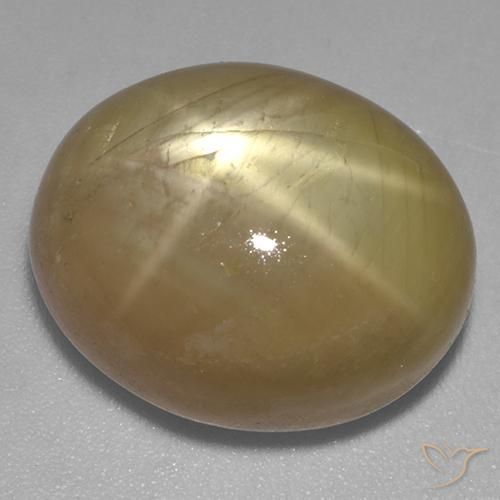 Safira estrela Ouro Alaranjado Natural 21.47ct, oval, Opaco