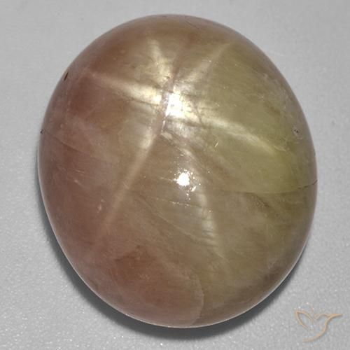 Safira estrela Ouro Alaranjado Natural 29.51ct, oval, Opaco