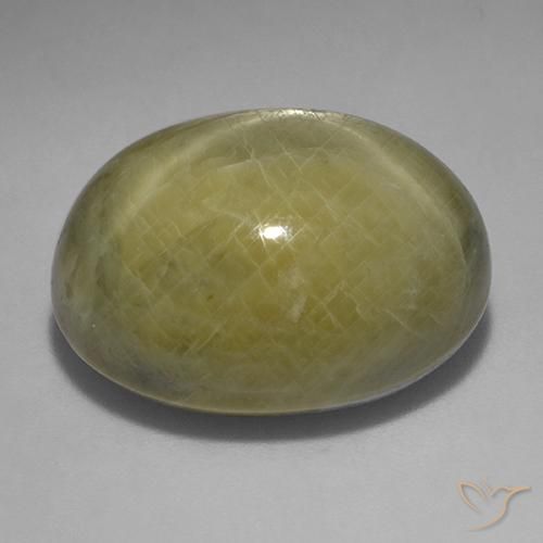 Safira estrela Amarelo Terroso Natural 45.27ct, oval, Opaco