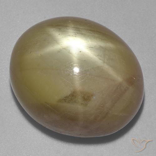Safira estrela Ouro Alaranjado Natural 32.18ct, oval, Opaco