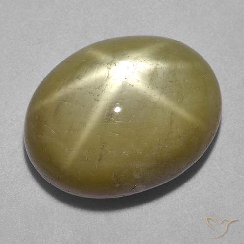Safira estrela Amarelo dourado Natural 31.68ct, oval, Opaco