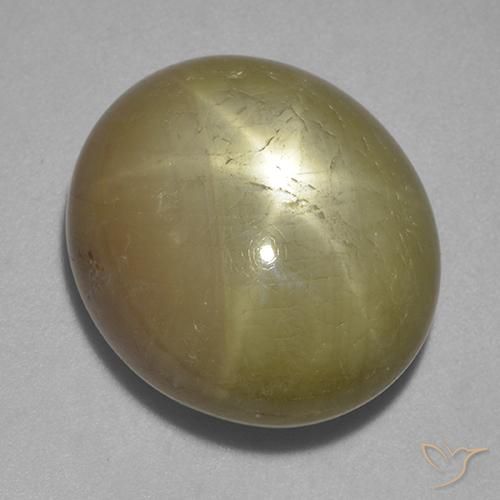 Safira estrela Amarelo dourado Natural 32.10ct, oval, Opaco