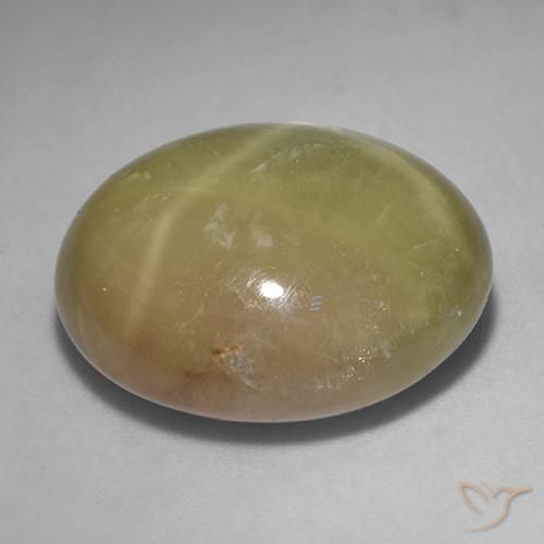 Safira estrela Amarelo dourado Natural 32.10ct, oval, Opaco