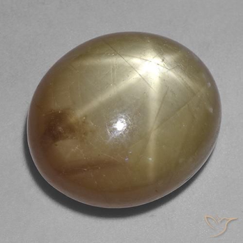 Safira estrela Ouro Alaranjado Natural 30.08ct, oval, Opaco