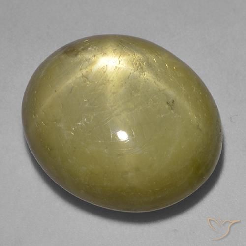 Safira estrela Amarelo dourado Natural 30.19ct, oval, Opaco