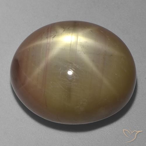 43.69ct Natural Ouro Alaranjado Safira estrela, oval, Opaco
