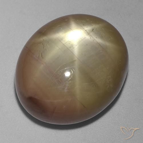 Safira estrela Ouro Alaranjado Natural 43.69ct, oval, Opaco