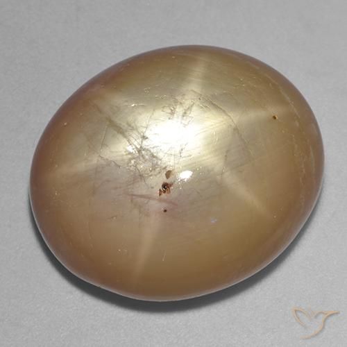 36.43ct Natural Ouro Alaranjado Safira estrela, oval, Opaco