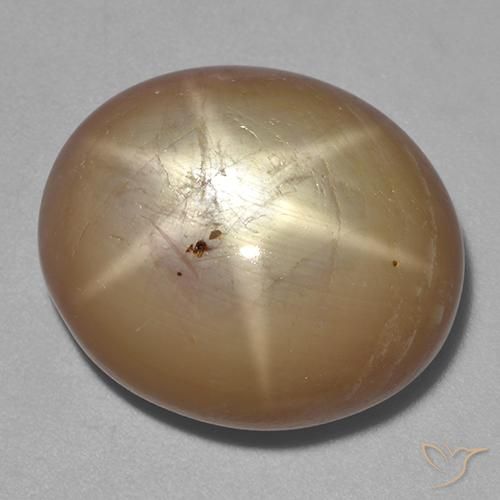 Safira estrela Ouro Alaranjado Natural 36.43ct, oval, Opaco