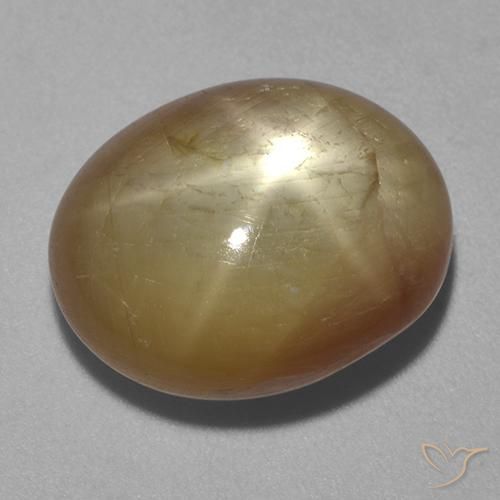 16.13ct Natural Ouro Alaranjado Safira estrela, oval, Opaco