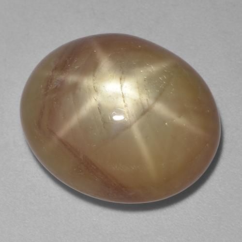 Safira Estrela Ouro Alaranjado Natural 21.51ct, Corte Oval, Opaco