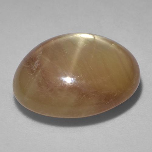 Safira Estrela Ouro Alaranjado Natural 21.51ct, Corte Oval, Opaco
