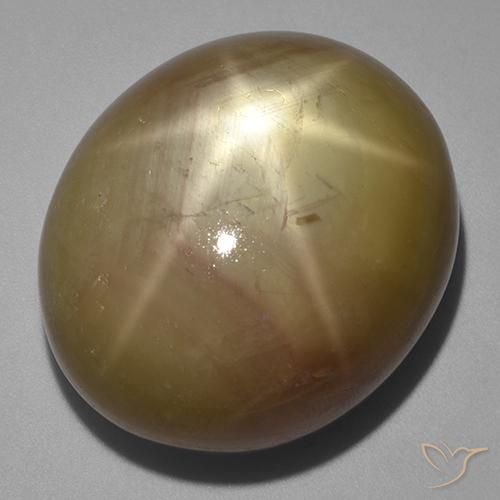 Safira estrela Ouro Alaranjado Natural 141.00ct, oval, Opaco