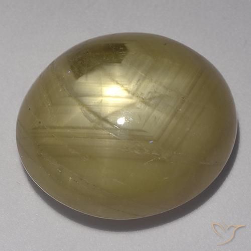 Safira estrela Amarelo dourado Natural 28.87ct, oval, Opaco