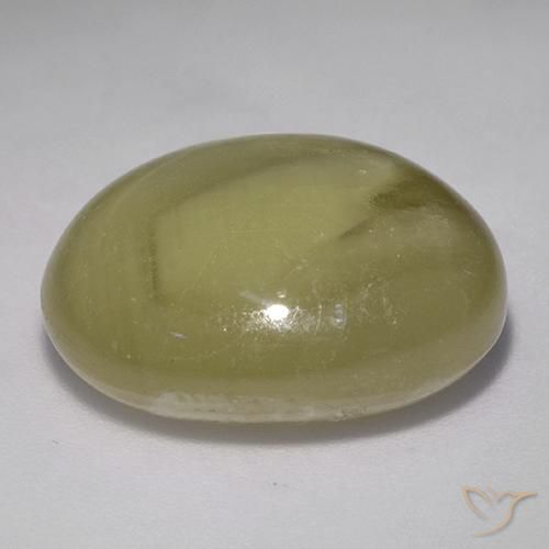 Safira estrela amarelo médio Natural 32.58ct, oval, Opaco