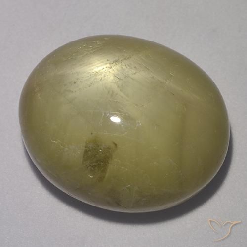 Safira estrela amarelo neutro Natural 37.26ct, oval, Opaco