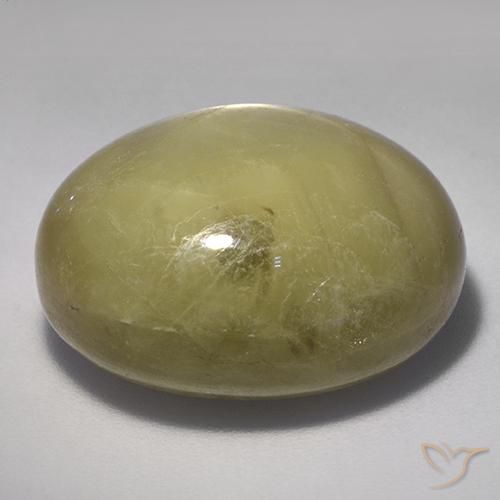Safira estrela amarelo neutro Natural 37.26ct, oval, Opaco