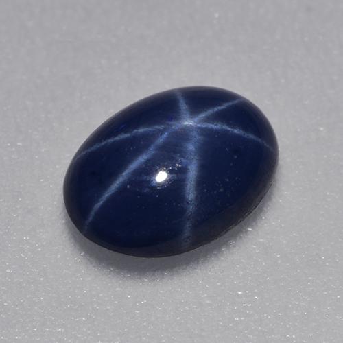 Safira Estrela Crepúsculo Azul Natural 0.98ct, Corte Oval, Translúcido