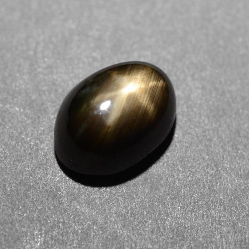 Safira Estrela Preto Natural 1.45ct, Corte Oval, Opaco