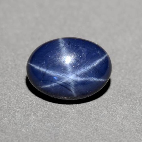 Safira Estrela Crepúsculo Azul Natural 1.26ct, Corte Oval, Opaco