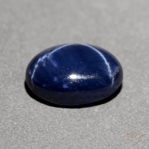 Safira estrela Azul profundo Natural 1.23ct, oval, Opaco
