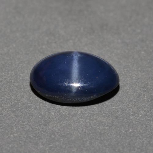Safira estrela azul natural 1,00ct, corte oval, opaco